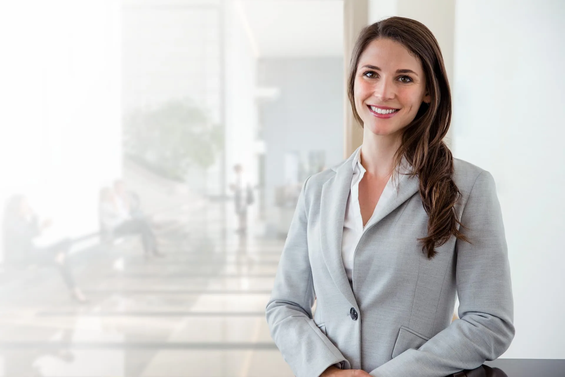 Business woman smiling